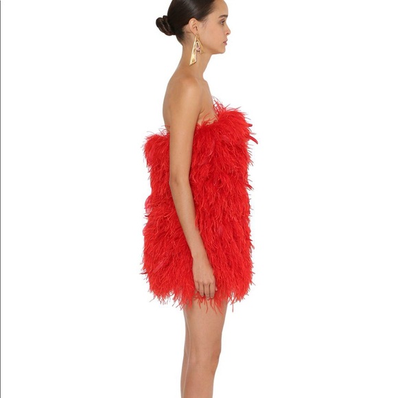 Attico Ostrich Feather Dress - Picture 4 of 4